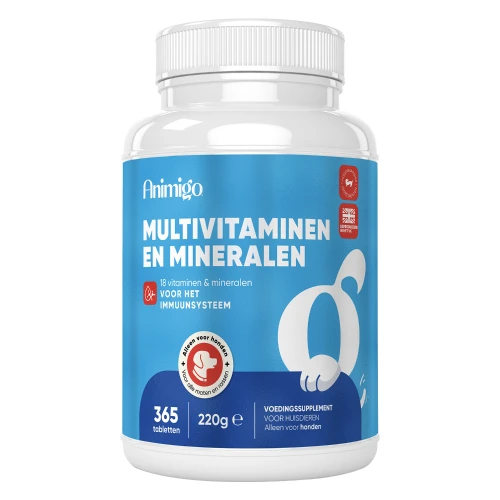 Multivitamine &amp; Mineralen voor honden - 18 vitamines en mineralen - 365 tabletten - animigo — afbeelding 1
